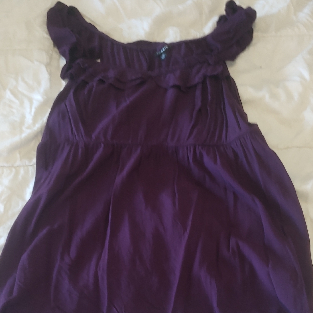 Torrid Deep Purple Ruffled Blouse
